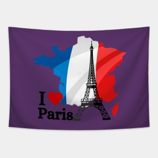 Paris France Paris Skyline with flag Essential summer vintage Tapestry