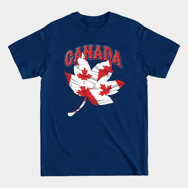 Disover Canada Flag Canadian Maple Leaf Canada - Canada - T-Shirt