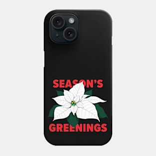 Poinsettia Greetings #2 Phone Case