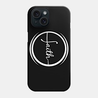 Vertical Faith Christian Cross Ripple Logo Design Phone Case