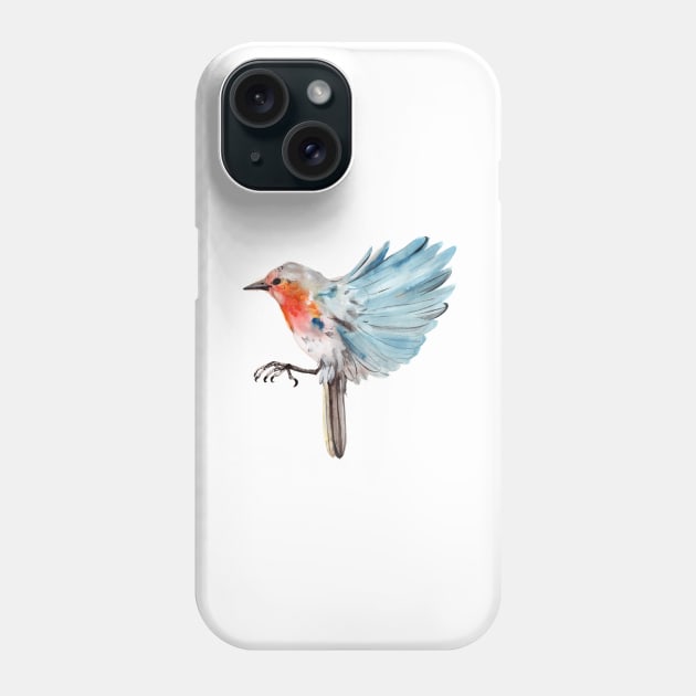 Robin flying. Robin Phone Case by LauraBustos
