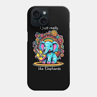 Melodic Trunk Serenade I just really like elephant Phone Case