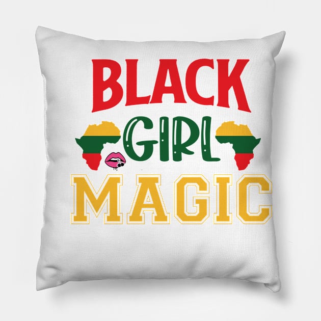 Black girl magic Pillow by Work Memes
