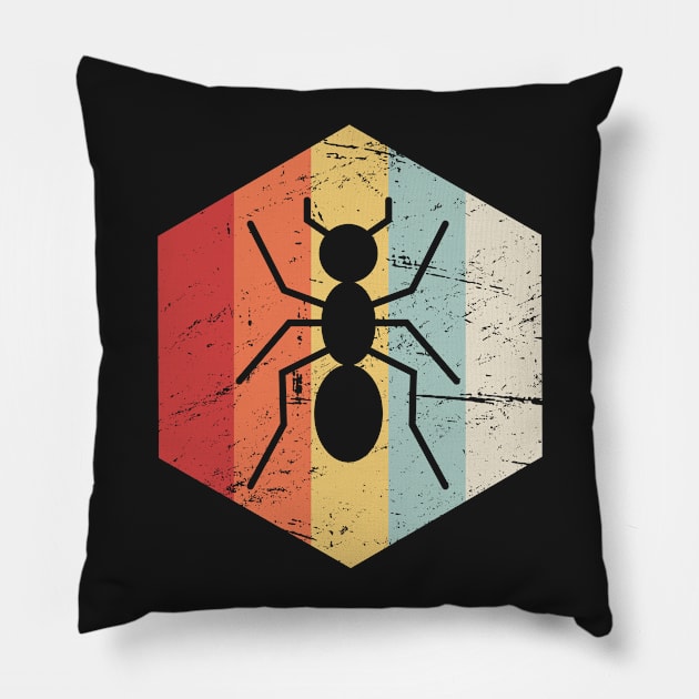 Retro 70s Ant Pillow by MeatMan