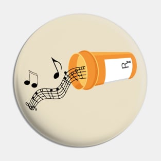 Music is my Medicine Prescription Bottle Pin