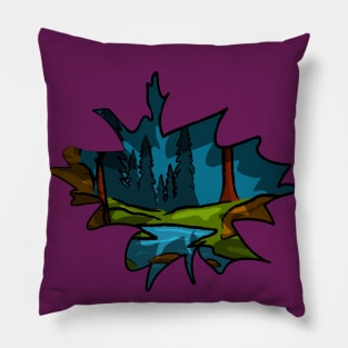 Enchanted Peek - Mystical Forest Scenery Design Pillow