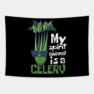 My Spirit Animal Is A Celery Funny Tapestry