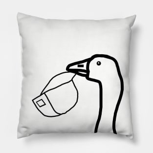 Portrait Gaming Goose Stealing Hat Outline Pillow