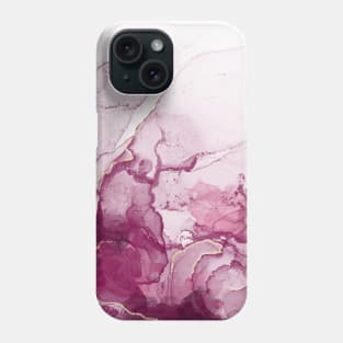 Burgundy Alcohol Ink Pattern Phone Case