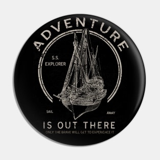 Adventure Is Out There, Vintage/Retro Design Pin