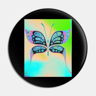 Glitter and Neon Butterfly Pin