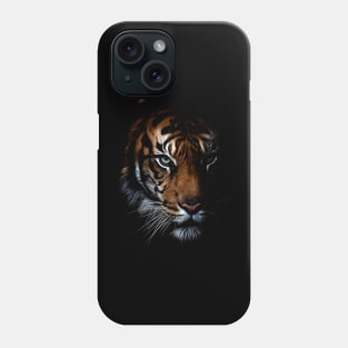 Jungle Royalty: Majestic Tiger Commands Respect on Classic Tee Design Phone Case
