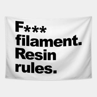 F*** Filament, Resin Rules Tapestry