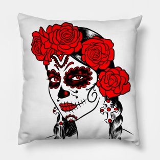 Day of the dead makeup Pillow