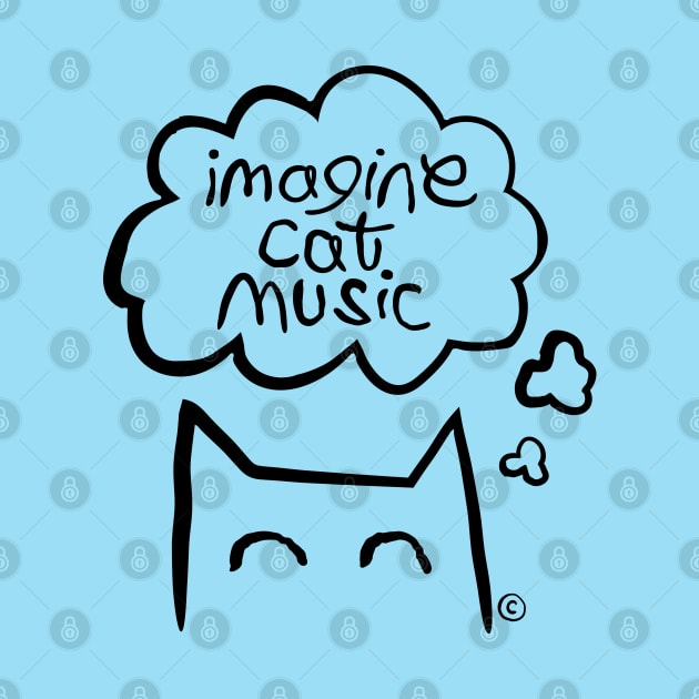 Imagine Cat Music Logo by Katie Ferrara Music Merch 