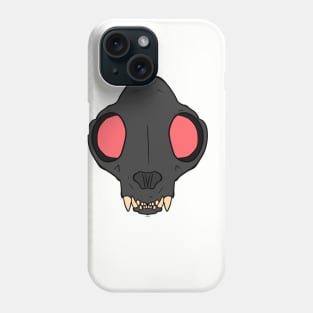 Cat Skull (black) Phone Case