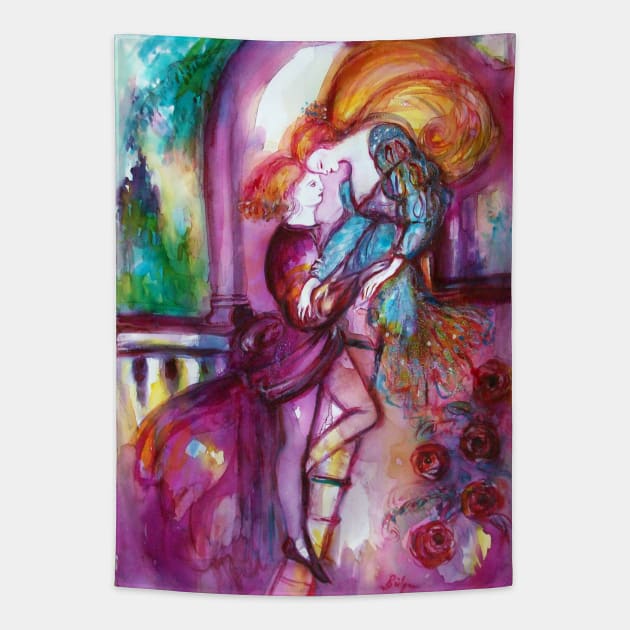 ROMEO AND JULIET Drama Romantic Balcony Scene Tapestry by BulganLumini