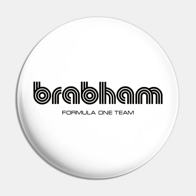 Brabham Formula One 1972 team logo - brabham black Pin by retropetrol