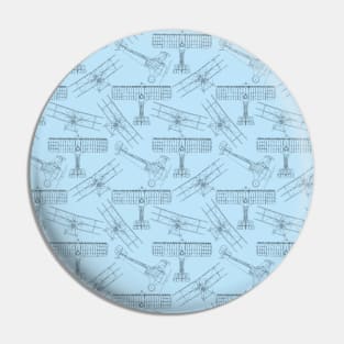Airplanes for Days Continuous Pattern Pin