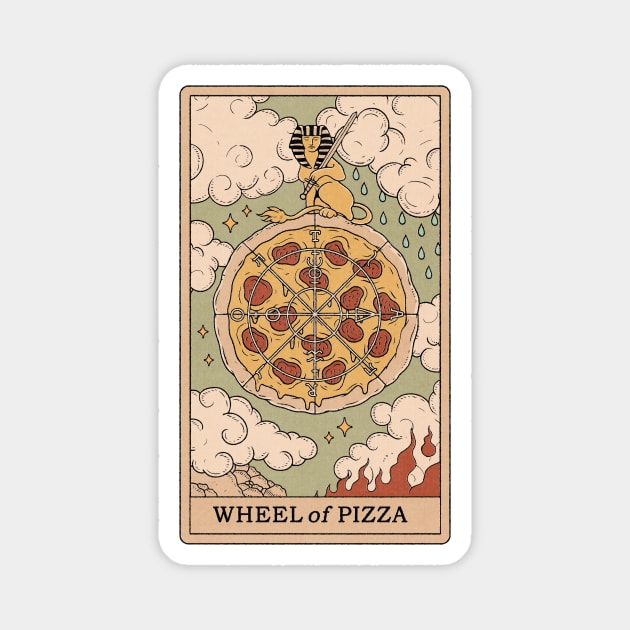 Wheel of Pizza Magnet by thiagocorrea