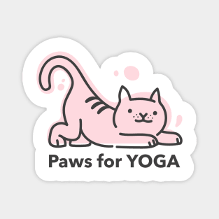 Paws for Yoga Cute Cat Magnet