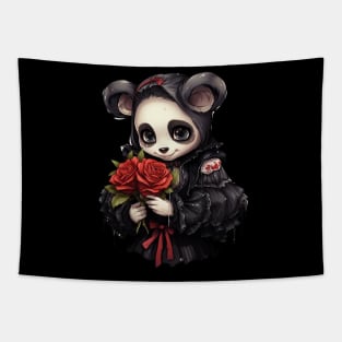 Gothic Rose Panda Tapestry