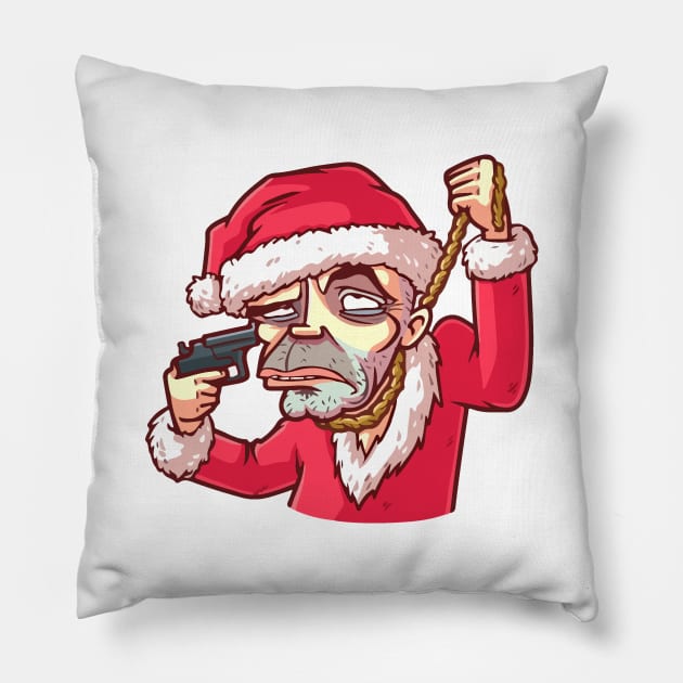 Santa Claus Christmas Pillow by merchhousetee