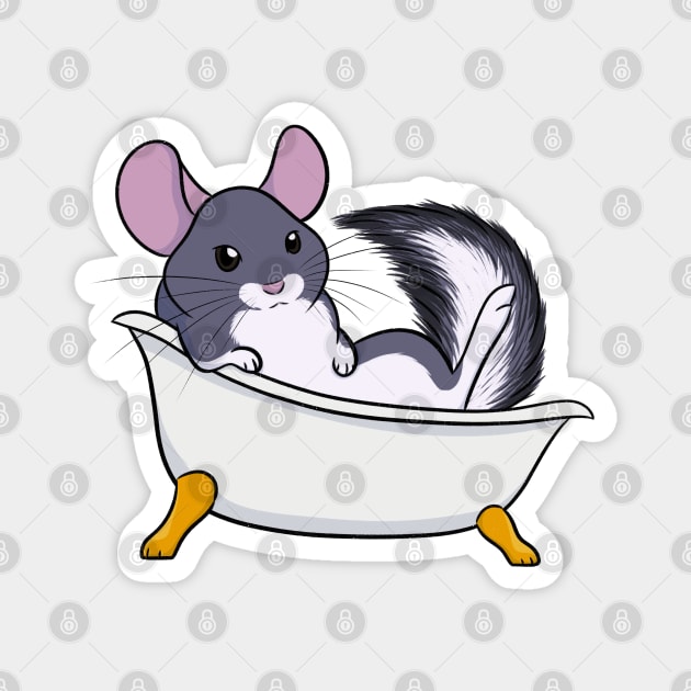 Chinchilla Bath Magnet by DeguArts