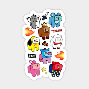 Among Us BT21 BTS Magnet