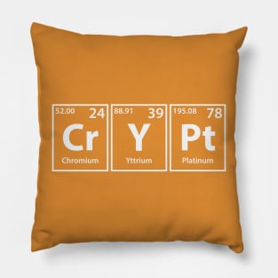 Crypt (Cr-Y-Pt) Periodic Elements Spelling Pillow