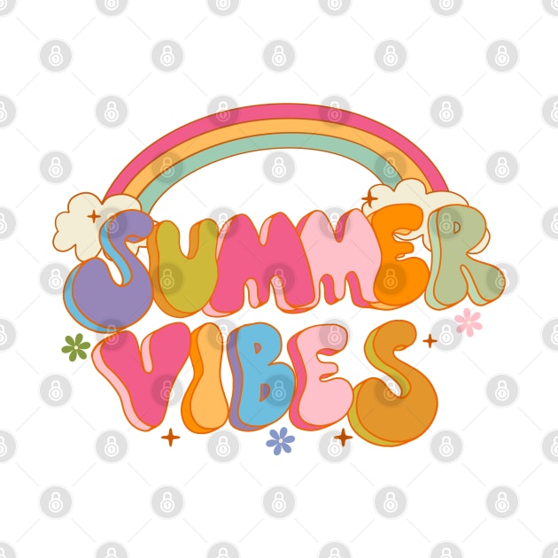 Summer vibes Retro  groovy by Guncha Kumar