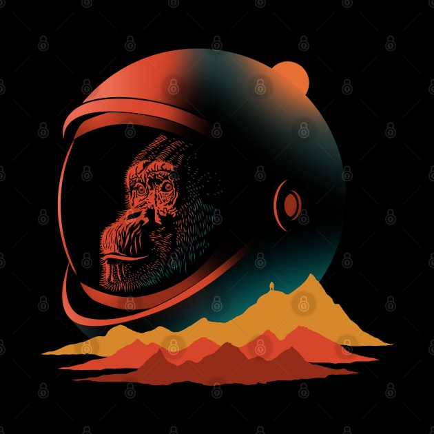 Space Monkey Astronaut by Sachpica