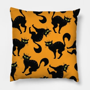 Funny Halloween Black Cat Pillow