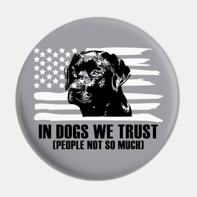 In Dogs We Trust Labrador American Flag Pin by LaurenElin