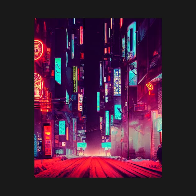 Vibrant Cyberpunk City by AICreateWorlds