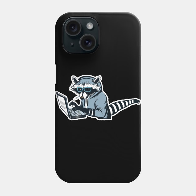 Raccoon Hacker Phone Case by maxdax