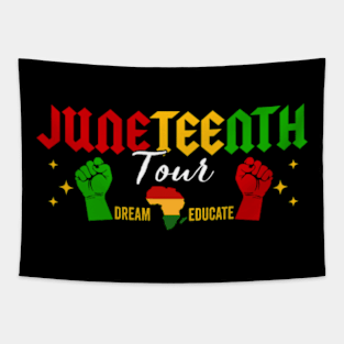 Juneteenth Tour, Black History, Black King Nutrition Facts, Celebrate Juneteenth, Juneteenth Month (2 Sided) Tapestry