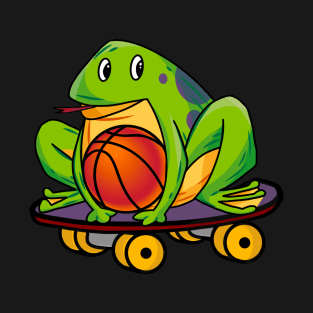 Basketball Frog Skateboard Vibes T-Shirt
