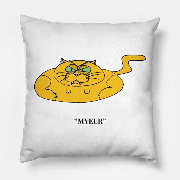 Fat Cat Pillow by edgarcat