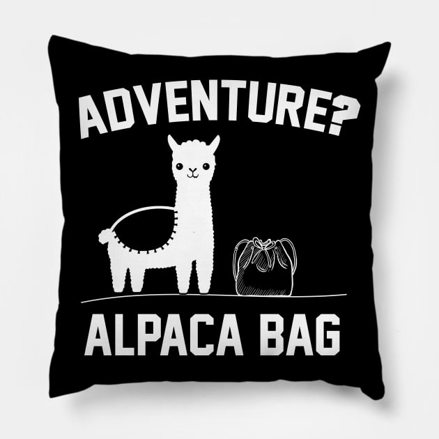 Alpaca Adventure Pillow by Imutobi