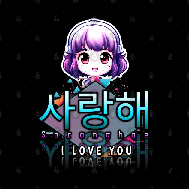 Saranghae - I Love You - Korean Quote by MaystarUniverse