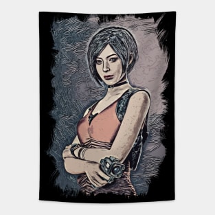 ADA / The Beautiful SPY / Fan Art Abstract Portrait Tapestry