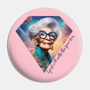 Iris Apfel fashionista Pin