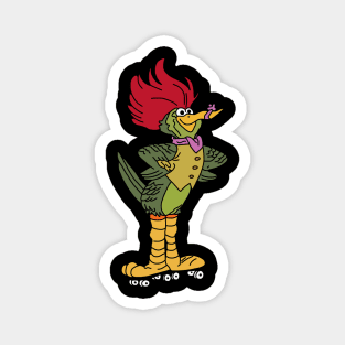 Skatebird Green Magnet