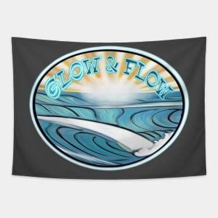 Glow and Flow - surf and sunrise guide the energy Tapestry