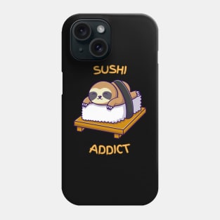 A Relaxed Sloth on a Sushi Roll Phone Case