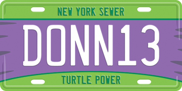 Donatello License Plate Kids T-Shirt by DCLawrenceUK