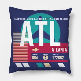 Atlanta (ATL) Airport Code Baggage Tag Pillow