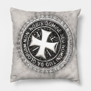 Knights Templar Seal Of Honor Valor Strength And Courage Pillow