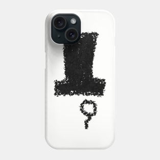 Painted Top hat with Monocle Phone Case